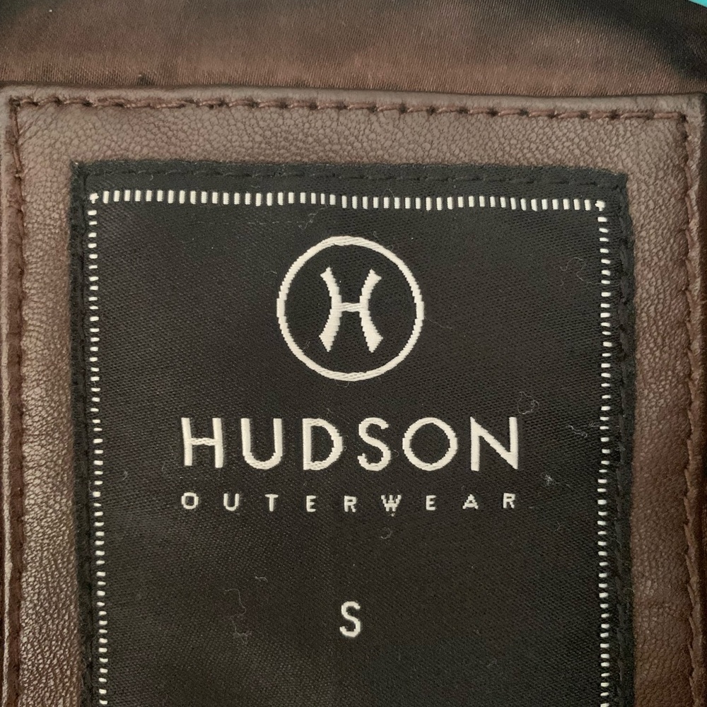 Hudson Outerwear brown leather jacket - Picture 2 of 2